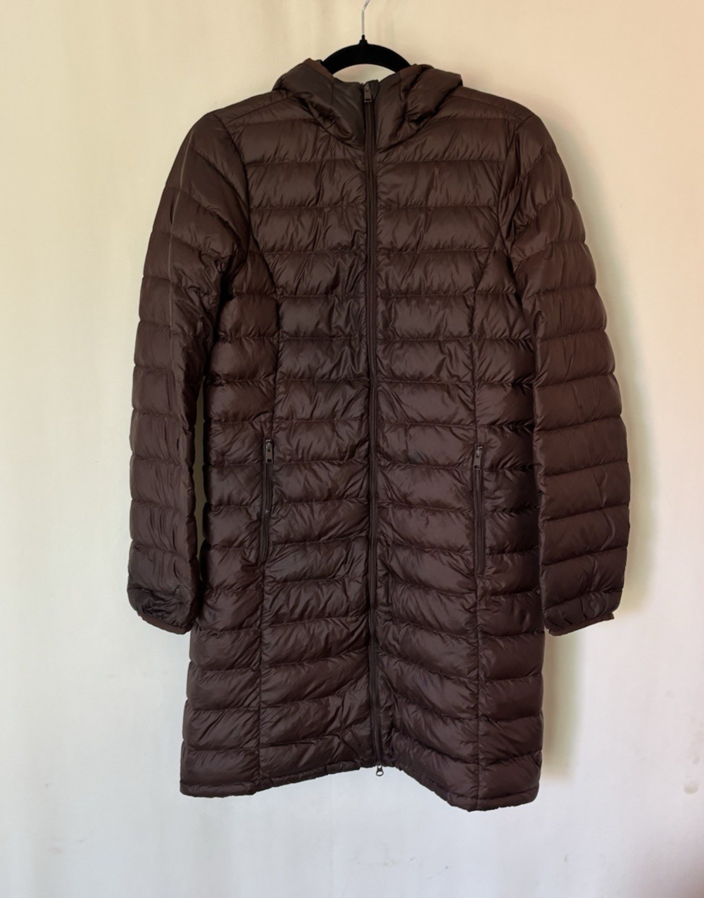 Babaton Aritzia The Foundation Puffer Coat Small Goose Down Brown Hoodie Zip